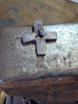 Hand Forged Split Cross Keychain