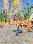 Hand Forged Split Cross Keychain