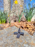 Hand Forged Split Cross Keychain