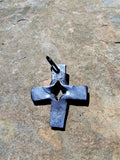 Hand Forged Split Cross Keychain