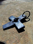 Hand Forged Split Cross Keychain