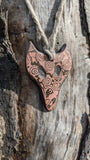 Mokume Gane Fox Pendant Necklace