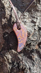 Crescent Mokume Gane Pendant Necklace